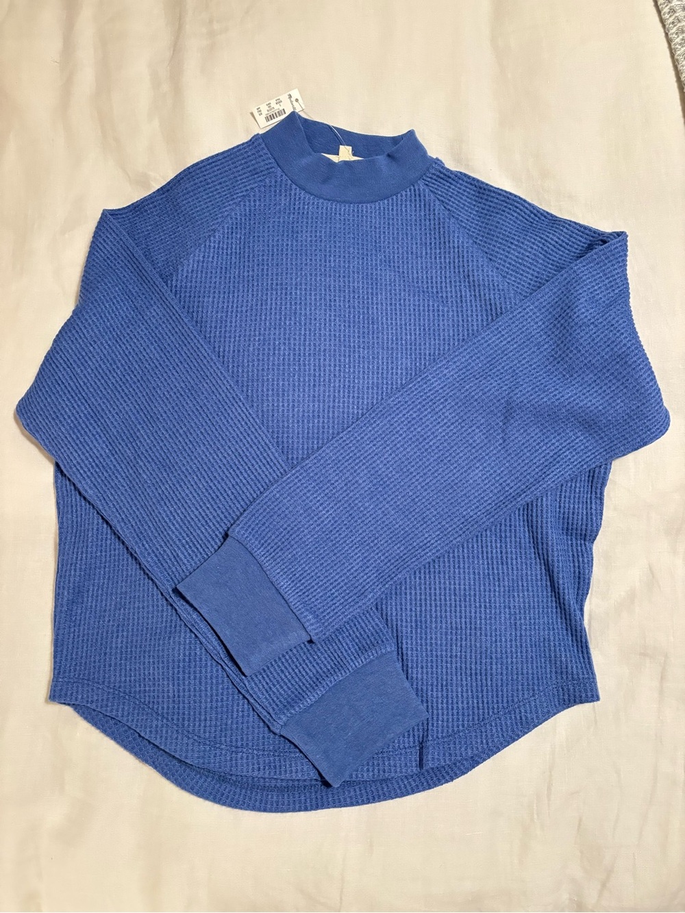 Madewell Women’s Small Blue Waffle Longsleeve NWT